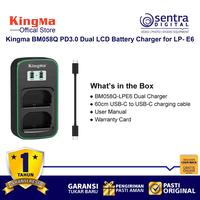 Gambar Kingma BM058Q PD3.0 Dual LCD Battery Charger for Canon EOS R5 R6 5D IV - Black dari Sentra Digital Kota Surabaya 5 Tokopedia