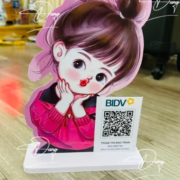 Bảng mã quét để bàn in thông tin ngân hàng chất liệu fomex