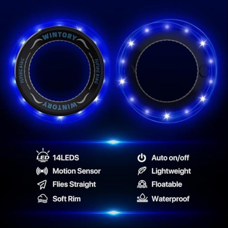 Product Introduction of LED Light Up Flying Disc, Round Soft Flying Disc with Battery, Indoor & Outdoor Game Toy, Ideal Birthday Gift 4