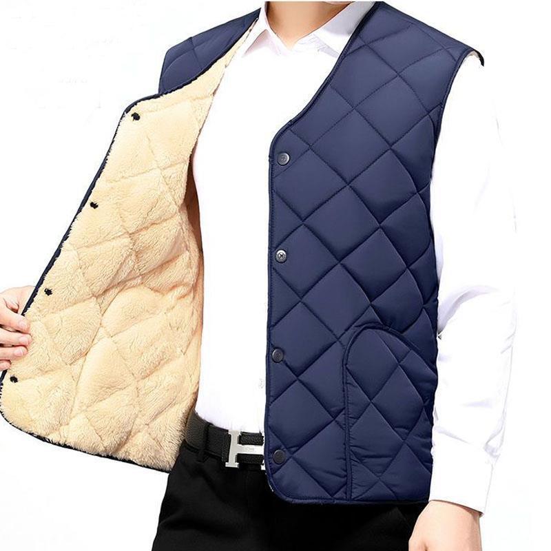 Product Introduction of Áo Ghi Lê Nam, Trung Người Già Và Cao Tuổi, Mặc Mùa Thu Và Mùa Đông, Hàng Mới Về, Lót Lông Cừu, Dày Dặn, Ngoại Cỡ, Thích Hợp Cho Bố, Phong Cách Trung Người Già 18