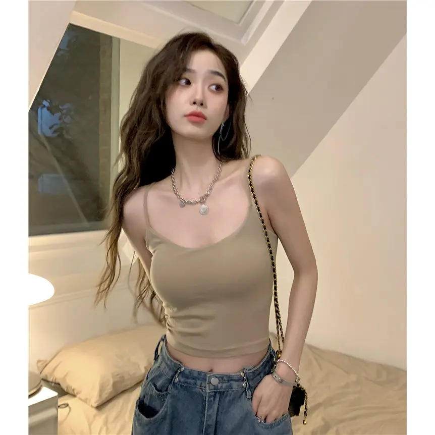 Áo Vest Hai Dây, Gợi Cảm Và Thời Trang, Dành Cho Phụ Nữ, Không Tay, Thích Hợp Cho Mùa Hè, Mặc Bên Ngoài Cô Gái, Thiết Kế Dễ Thương Và Gợi Cảm, Hở Lưng, Bán Chạy, Thoải Mái Và Thời Trang