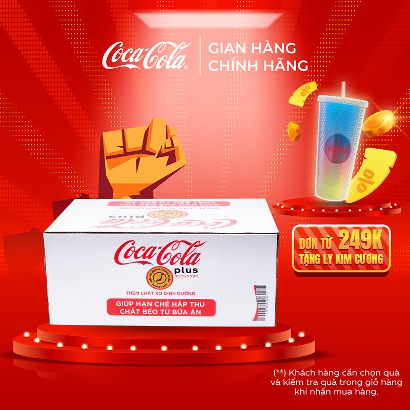 Thùng/Lốc 24 Lon Nước Ngọt Giải Khát Có Ga Coca-Cola Plus (Foshu) 320ml/Lon Sale 15.4 Coca-Cola Beverages VN