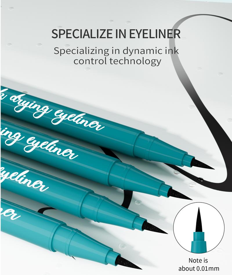 Product Introduction of QIC Cool Black Quick-Dry Eyeliner Pen, Smudge-Proof, Waterproof, Sweat-Resistant Liquid Eyeliner Pen, Aegyo-sal Pen waterline  eyeliner jeffree star  eyeliner demitra  lip  liner chiara  eyeliner demitra  lip  liner brush lipstick  hubabah  original 5