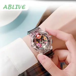 Jam Anak Perempuan Terbaru Karakter Sanrio Kuromi Melody Cinnamoroll Berlampu