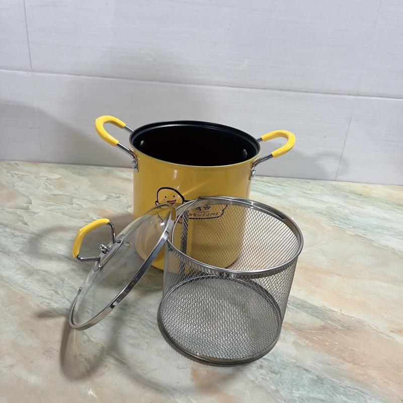 Nồi chiên ngập dầu vịt vàng có giỏ inox 4
