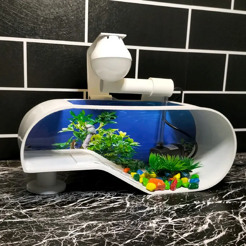 aquarium mini fullset pompa filter-akuarium baby kura-kura 0