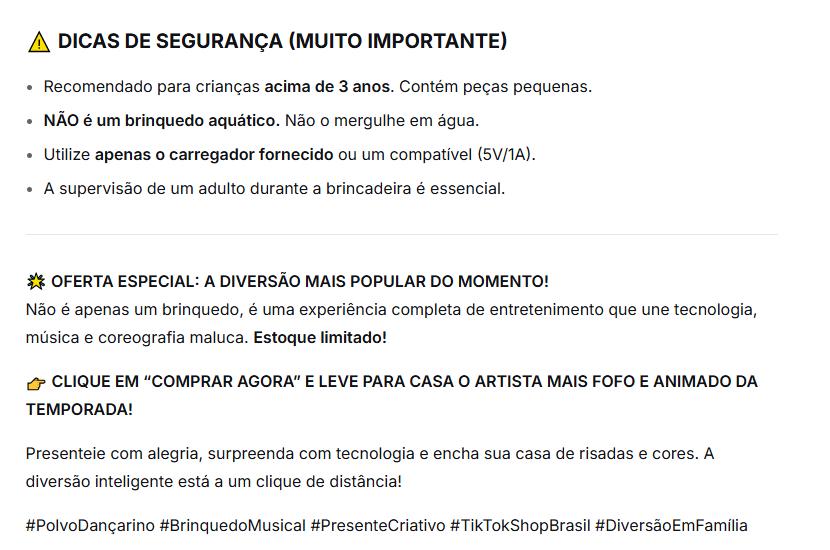 Polvo Dançante Inteligente com LED: Canta, Dança e Evita Obstáculos Sozinho | O Companheiro Tecnológico e Divertido para Crianças