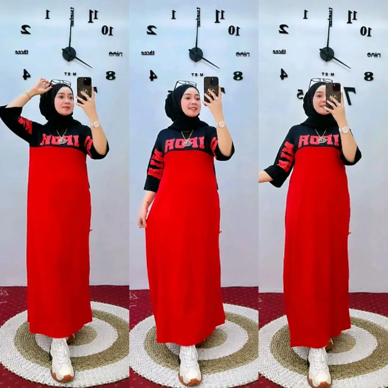 gamis combad viral California mix hitam  by nabil 0