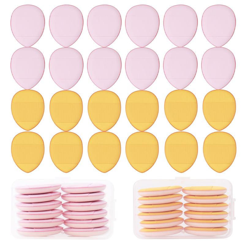 Product Introduction of Finger Puff Thumb Cushion Concealer Fingertip Small Slippers Finger Pad Setting Powder 12 Pieces Mini Makeup Puff Box Set 0