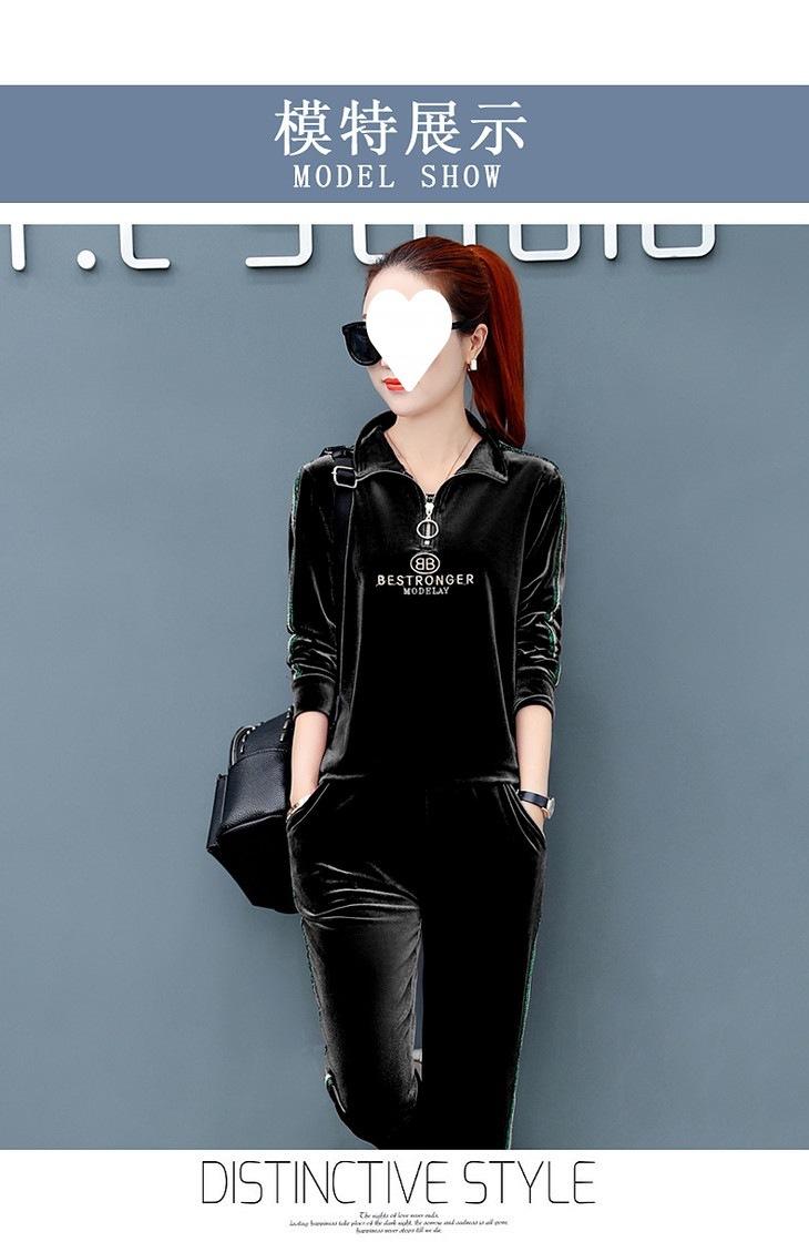 Product Introduction of Bộ Đồ Nhung Vàng, Thời Trang Nữ, Cổ Chân Đế, Bộ Đồ Thể Thao Thường Ngày Áo Len, Bộ Hai Mảnh, Phong Cách Âu Mỹ Thích Hợp Cho Mùa Xuân Và Mùa Thu, Thiết Kế Mới Cho Năm 2024 12