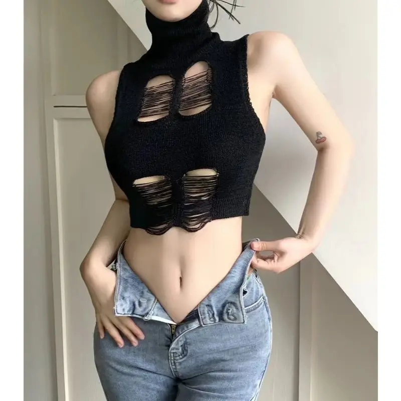 Girl's Tank Top Halter Knit Stretchy SEXY GIRLS/HOT GIRLS New Age Girls-W391 0