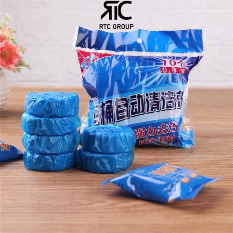 [COMBO 100 VIÊN ] 10 Gói Viên thả bồn cầu khử mùi hôi tẩy sạch thơm,tẩy mảng bám vi khuẩn, viên xả toilet gói 10 cục diệt khuẩn vệ sinh vết bám bẩn -Làm Sạch