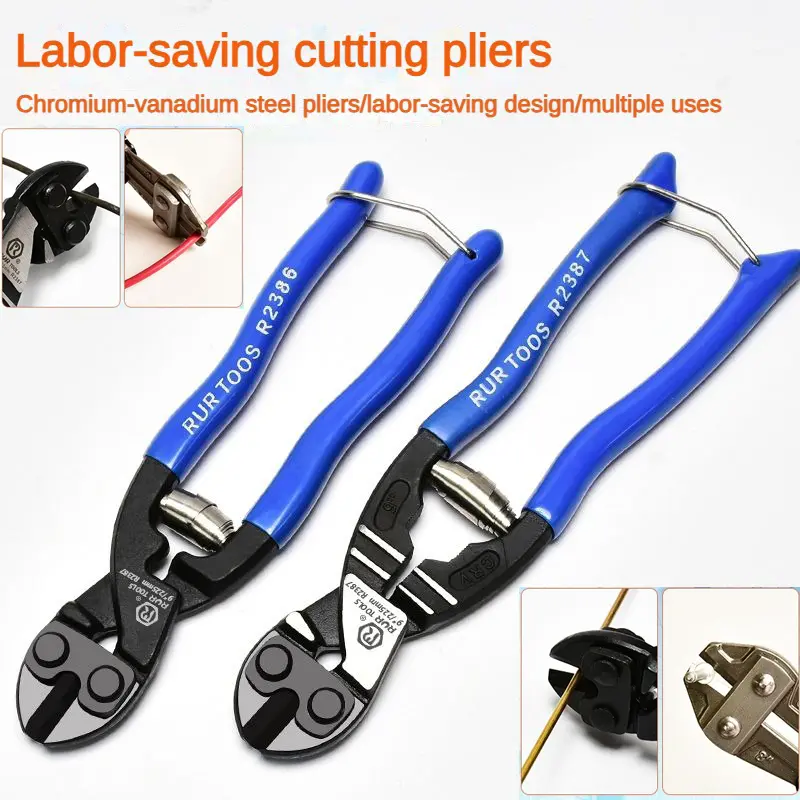 RUR Wire Breaker Scissors Steel Bar Cutting Pliers Multi-functional Labor-saving Wire Shears Cutting Wire Pliers CR-V Hand Tools