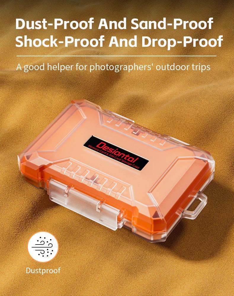 Product Introduction of Memory Card Case ABS SD Microsd Card Holder Waterproof Anti-Static Storage Box for 4 SD Cards & 12 TF/Micro SD Cards 8