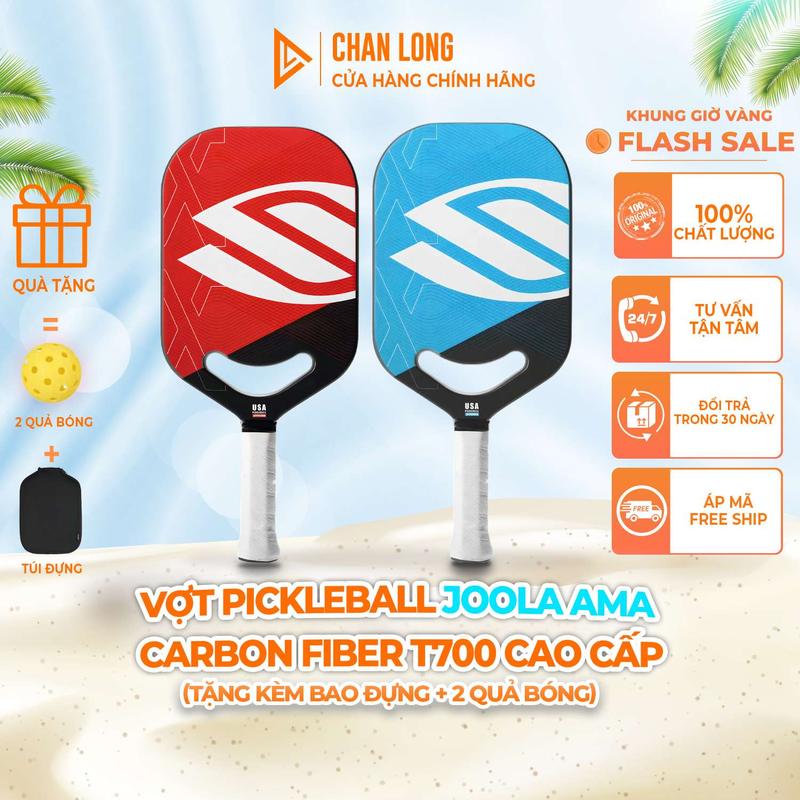 [TẶNG CUỐN CÁN] Vợt Pickleball Joola AMA Full Carbon T700,Chất Liệu Sợi Carbon FIBER Đạt Chuẩn USAPA - 16mm 0