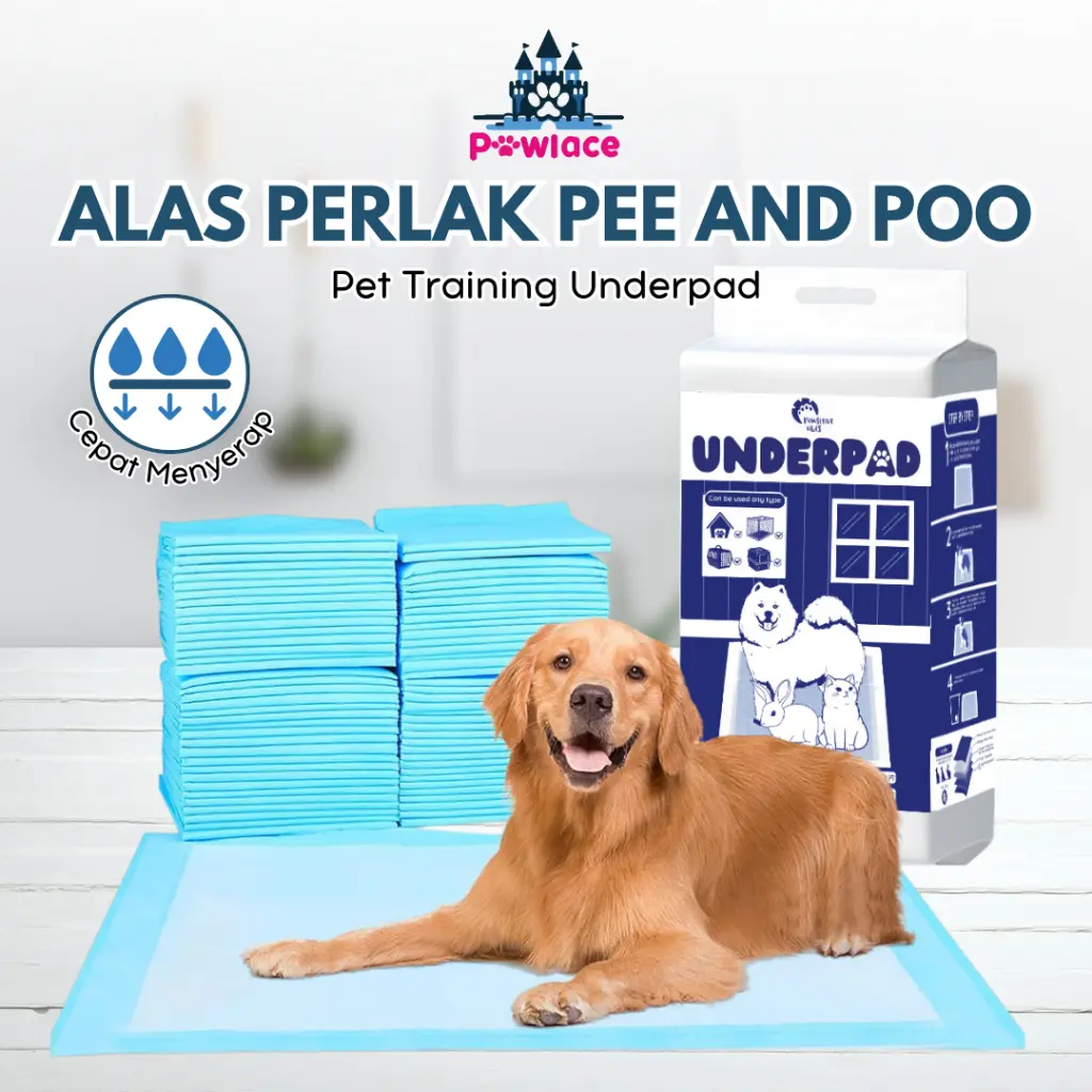Pawlace Alas Perlak Pee and Poo Anjing Kucing - Training Pads - UnderpadA Anjing - Alas Kandang Kucing