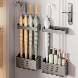 Trend New Magnetic Umbrella Holder No-Drill Wall-Mounted Home Hotel Entrance Door Back Porch Water Draining Rack Umbrella Storage Organizer