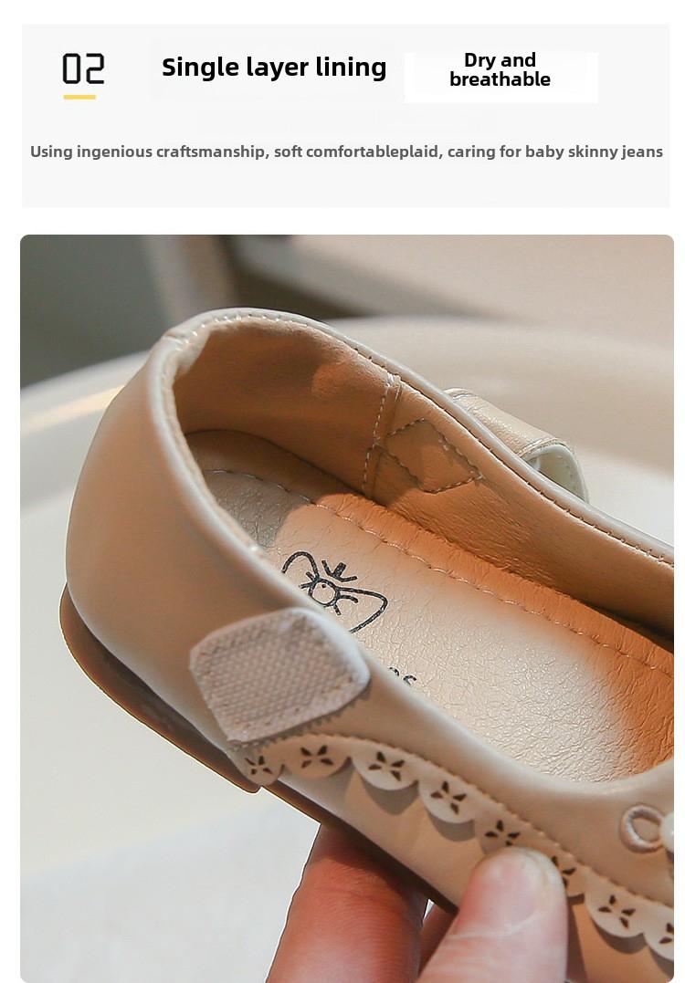 Product Introduction of Stylish Soft Bottom Slip-resistant Children's Leather Shoes 3