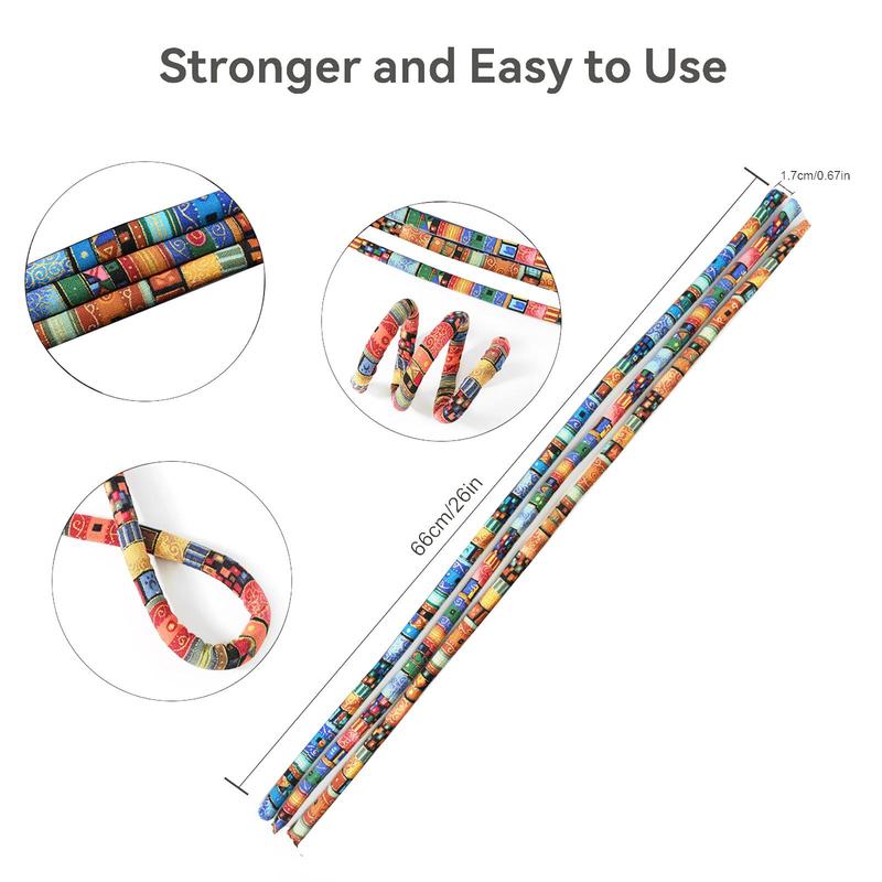 Spiral Hair Tie, 3 Counts/set Heatless Hair Tie, Hair Styling Tool for Women & Men, Durable Fabric, with Strong Wire, Boho Style Accessories 1
