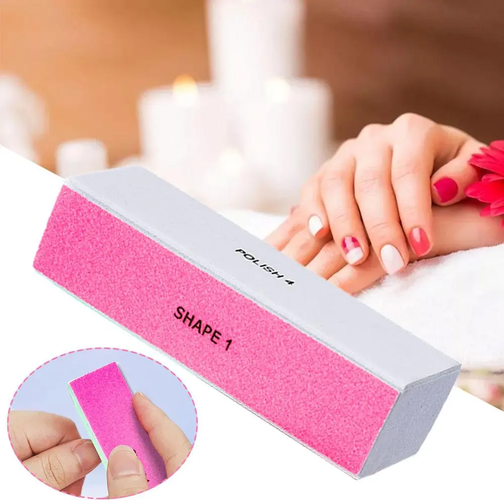 Block Fine File 1pcs 4in1 Nail File Buffer Block Fine Grit Smooth Polish Nailfile ...