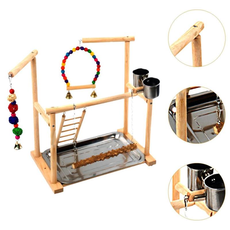 Product Introduction of Parrot Playstand Parrot Playground Toy for Lovebird Small Parakeets Finch 1