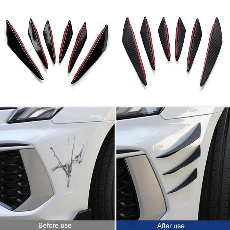 6 Pcs Car Spoiler Splitters Decorative Protect Vehicle Edge Car Tuning Canard Universal Front Bumper Lip Car Accessories 2