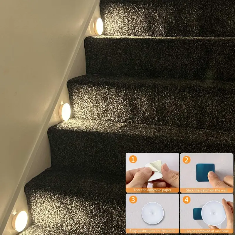 Motion-Sensor LED Wall Light, Outdoor Waterproof Wall Sconce Lamp, Intelligent Induction Light, Wall Lamp for Home Bedroom Kitchen Decoration, Gadgets for The Home, Indoor Lighting, Back to School Supplies 4