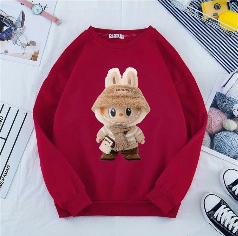 áo nỉ gia đình 3 người, áo SWEATER LABUBU gia đình chất đẹp, áo nỉ đôi gia đình -ĐỒNG PHỤC ANH NGA Nữ Women Top Jacket Thun 4