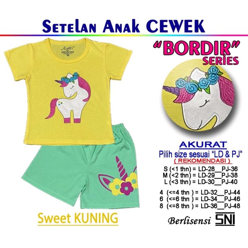 KELFI SETELAN / SET BAJU ANAK CEWEK BORDIR USIA 1- 8 TH "SWEET EDITION" 4