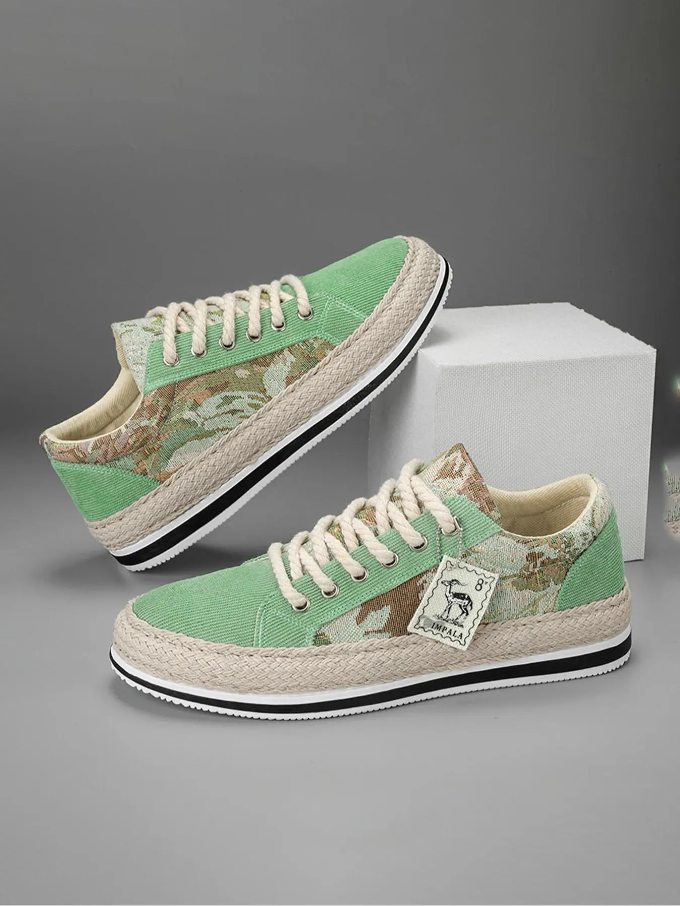 Men's Patchwork Print Lace Up Walking Shoes, Breathable Comfortable Sports Walking Shoes, Fashionable Shoes for Outdoor Sports, Casual Sneakers
