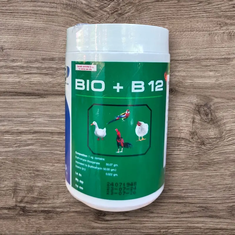 Bio+B12 (hủ 100g) Thuốc úm gà con phòng trị các bệnh nhiễm khuẩn đường hô hấp, coryza, CRD 0