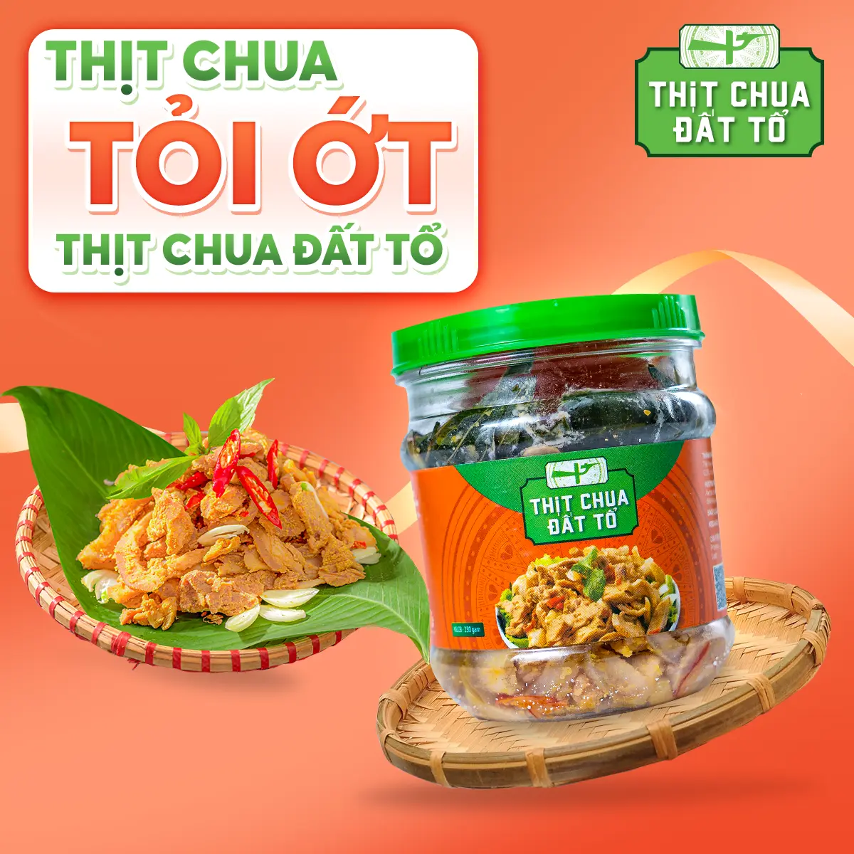 Thịt Chua Đất Tổ - 1 Hộp Thịt chua tỏi 170g/Hộp