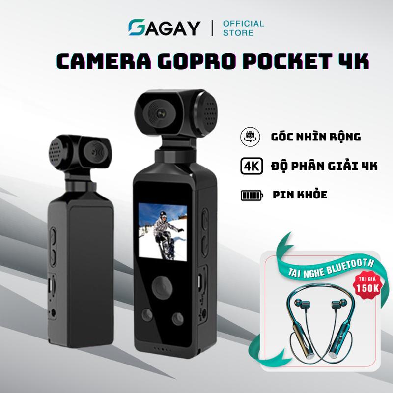   QUÀ TẶNG TAI NGHE  Camera mini Pocket 2 4K thể thao đa dạng chức năng máy quay phim cầm tay chống rung chất lượng cao GAGAY 