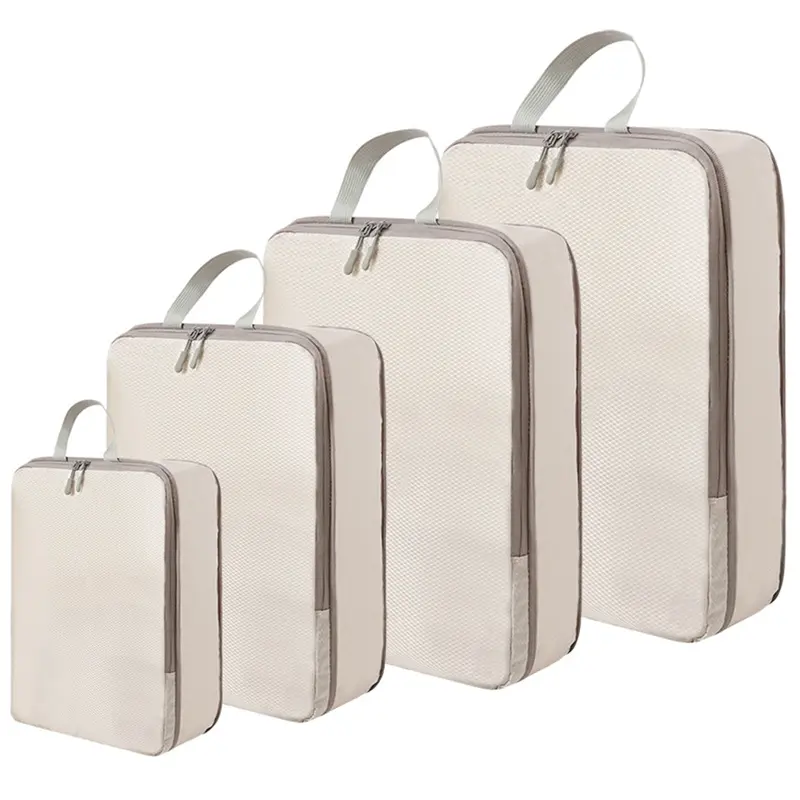 4-piece travel compression storage bag  waterproof luggage compartment  clothing storage bag sturdy and durable  suitable for storing and organizing clothes