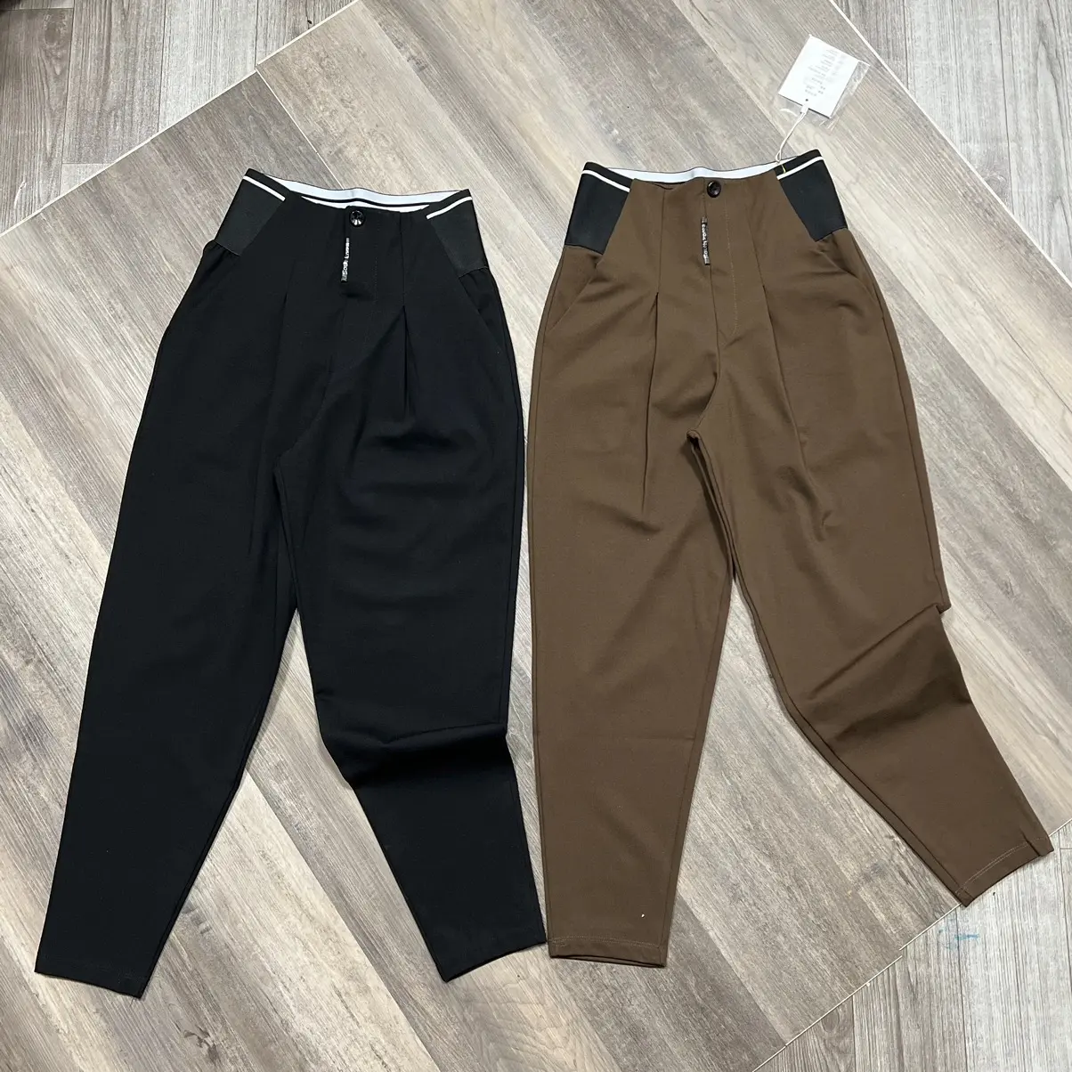 (40KG - 110KG) Quần baggy nữ bigsize lưng cao chất umi hàn - Quần tây nữ bigsize có 2 túi trước Trơn Có thể giặt bằng máy Khuy Women Pants