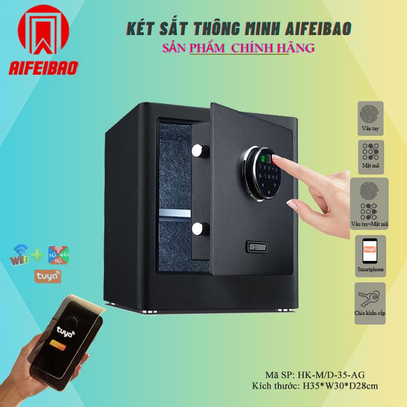 Product Introduction of Két sắt thông minh Aifeibao HK-M/D-35-AG màu Đen nhỏ gọn dành cho cửa hàng hoặc để trong tủ | Két gia đình 45