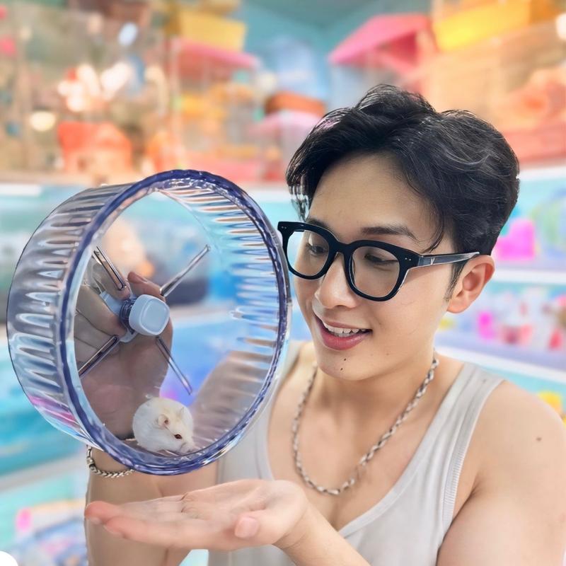 Wheel chạy Siêu Êm Siêu Bền An Toàn cho Hamster   màu sẽ chọn bất kì nếu khách hàng không có lưu ý cụ thể  