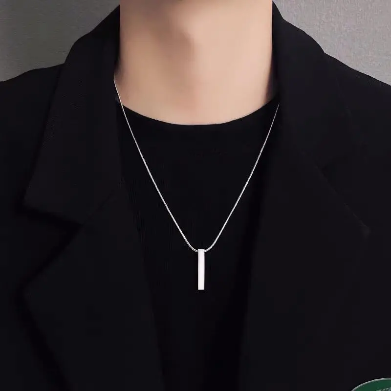 KALUNG TITANIUM PRIA LIONTIN BAJA FASHION ANTI KARAT TIDAK LINTUR jewellery Perempuan Laki-laki Kulit Kulit 3