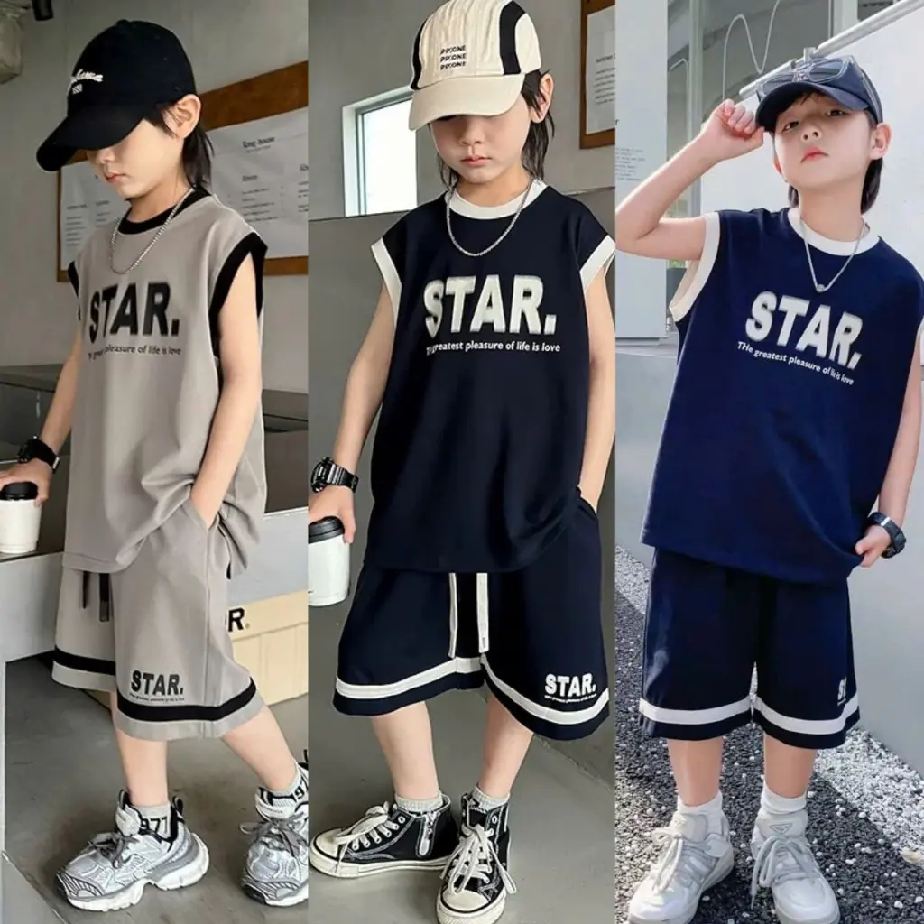 Set bộ quần áo mùa hè dành cho bé trai 14-52kg