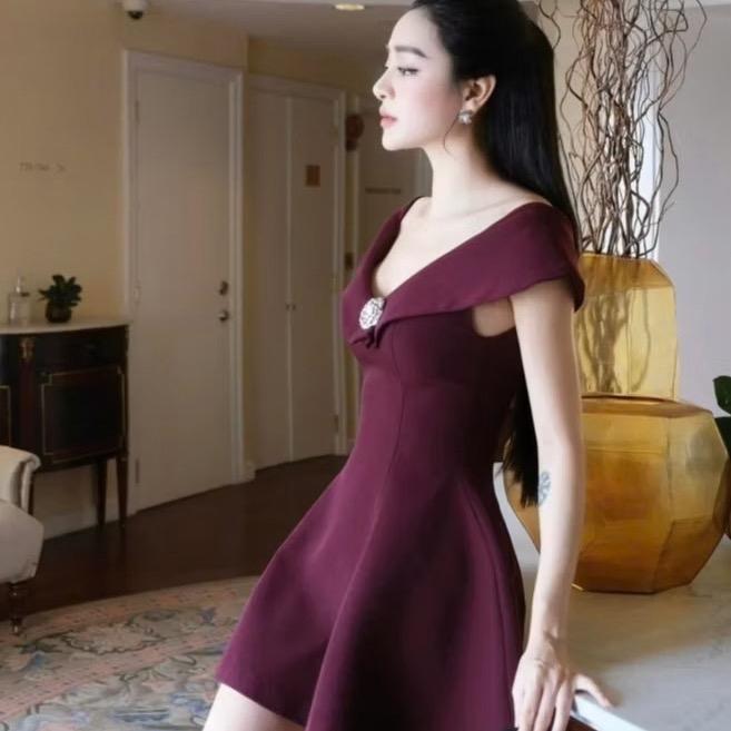 (Hàng mới về) Váy cánh tiên cổ V L.A.N Design L 31 phù hợp đi chơi ,đi tiệc Women 1