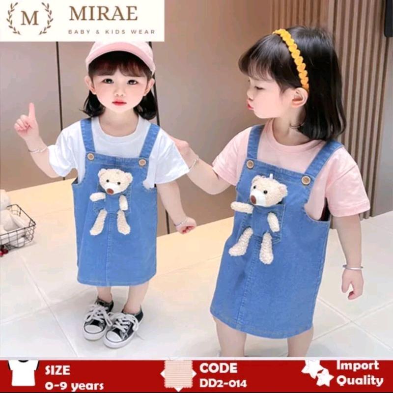 Overalls jumpsuit Jeans baju kodok variasi Boneka 1-7thun 1