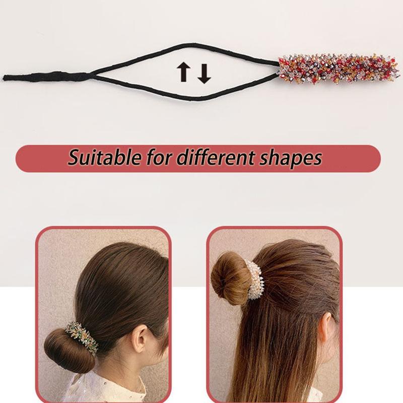 Product Introduction of Dụng Cụ Tạo Kiểu Tóc, Ma Thuật, Phụ Kiện Mũ Cài Tóc, Kẹp Tóc Lười Đính Đá, Máy Uốn Búi Tóc Nhanh, Dây Buộc Tóc, Máy Tạo Búi Tóc Donut 11