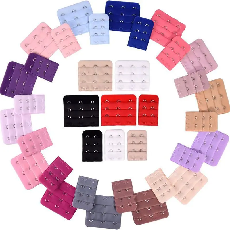 Women Bra Extension Strap Extenders 2/3/4Rows 3/4 Buckles Elastic Extender Adjustable Bra Accessories