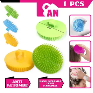 1PCS Sisir Keramas Bulat Anti Ketombe Shampo Brush Peralatan Mandi Sikat Rambut Pijat Kepala Head Scalp Bursh Hair A075