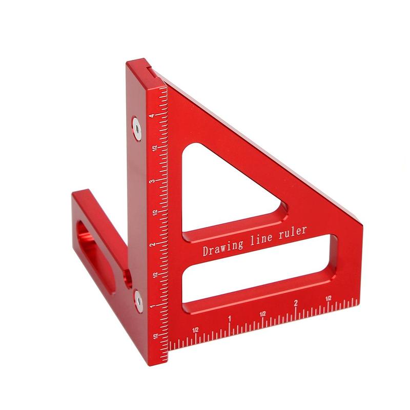 Woodworking Square Protractor, Multi-angle Miter Triangle Ruler, Hand Tool for Measuring 4