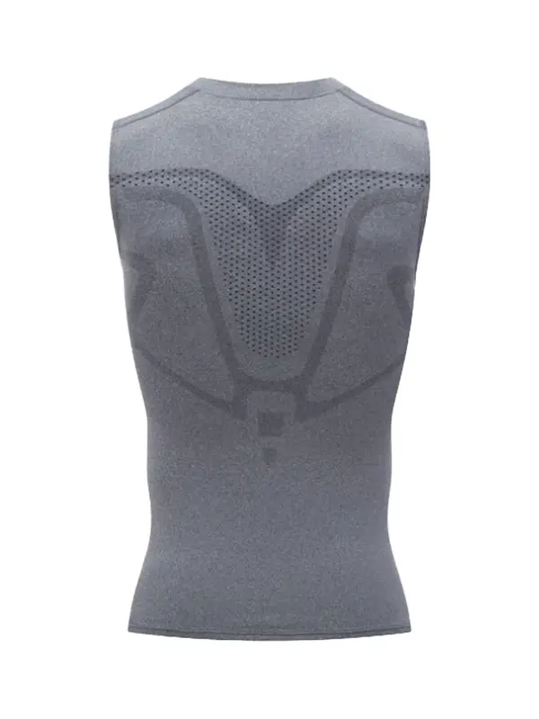 2 Pieces Mens Workout Tank Tops, Moisture-wicking Running Gym Vests, Breathable Elastic Sleeveless Compression Sports T Shirts, Gym Workout Clothes 8