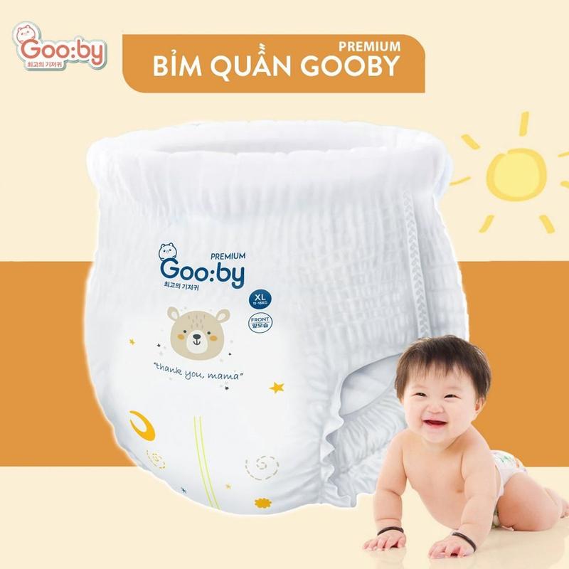 Tã/bỉm quần, dán Gooby Premium - Chuyên gia bỉm đêm, chống trào đến 12h size NB đến 3XL cho bé từ 6kg - 24kg 5
