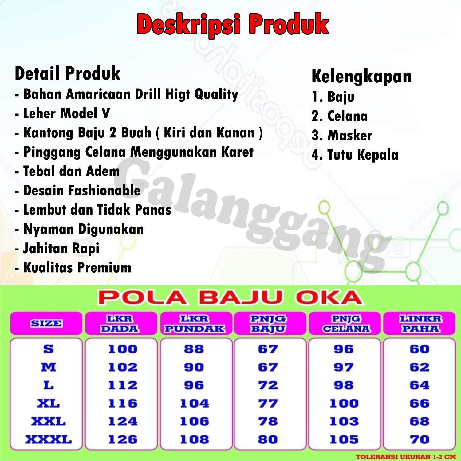 Baju Ok - Baju Oka Lengan Panjang - Scrub Ok - Baju Perawat - Baju Jaga Dokter - Bidan - Bahan American Drill - Model Terbaru dan kekinian Katun Celana