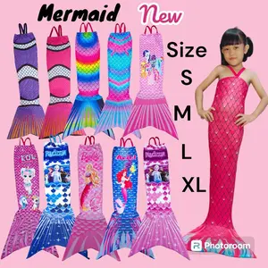 Adwadnsshop Baju Renang Mermaid Kostum Anak Mermaid Putri Duyung Premium Untuk Anak Umur 1-9 Tahun Sport