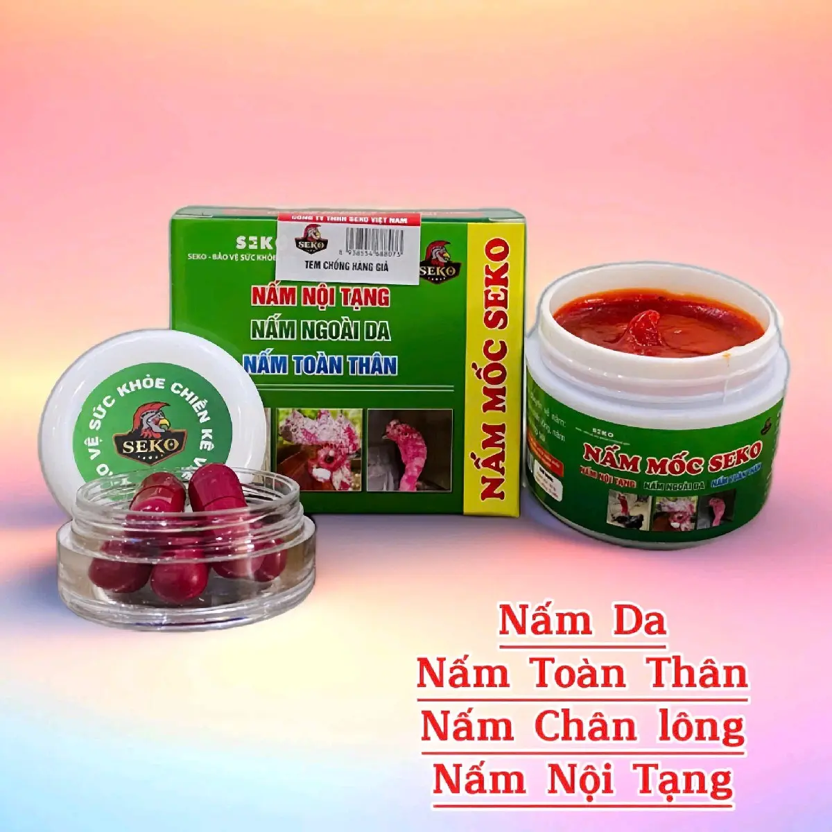 Nấm Mốc Seko Bôi Ngoài Da Tặng Kèm 5 Viên Uống